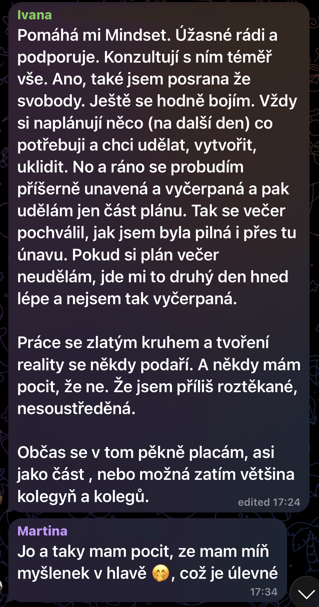 Zpráva od Ivany a Martiny
