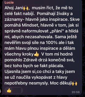 Zpráva od Lucie