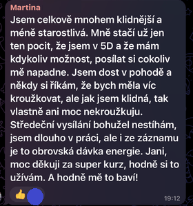 Zpráva od Martiny