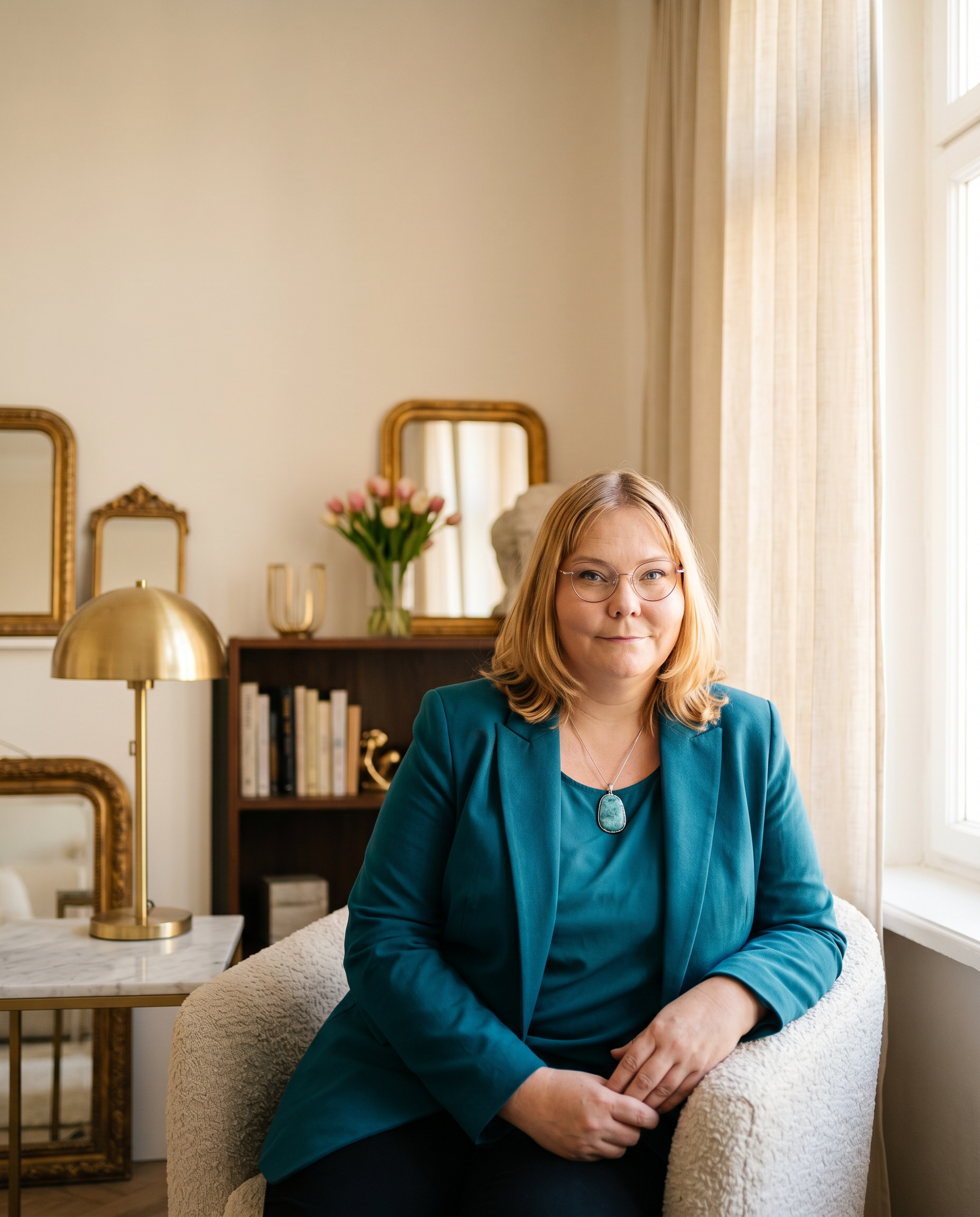 Jana Popelka — autorka metody Sbohem, migréno, sedí klidně v křesle