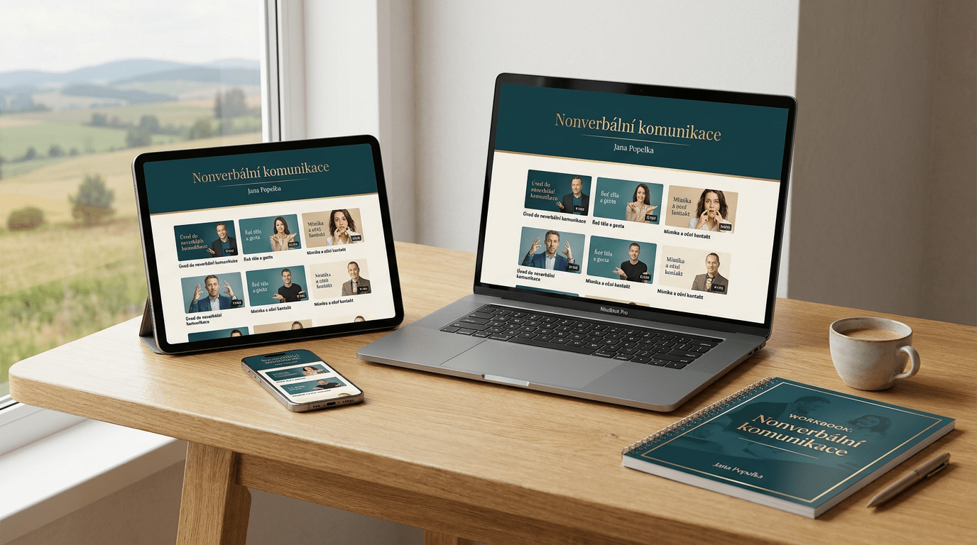 Kurz nonverbální komunikace na počítači, tabletu i mobilu